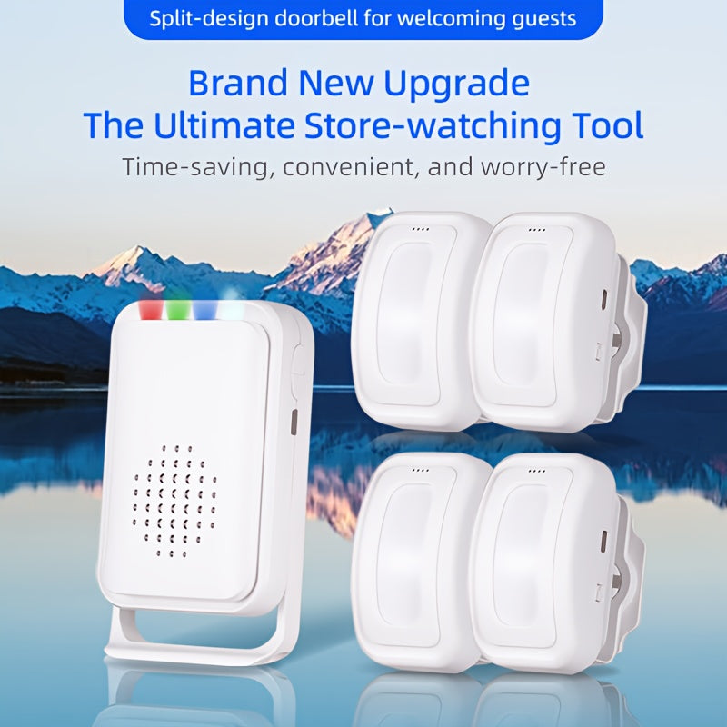 Wireless Motion Sensor Alarm System – 4 Transmitters & 1 Receiver with LED Zone Indicators by Snagg A Sensor Alarm