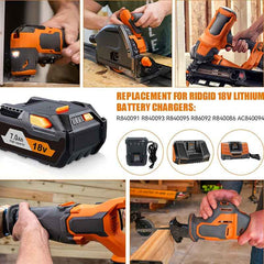 2 Pack 18 V 7.0 Ah Lithium-Ion Batteries — Replacement for Ridgid 18 V