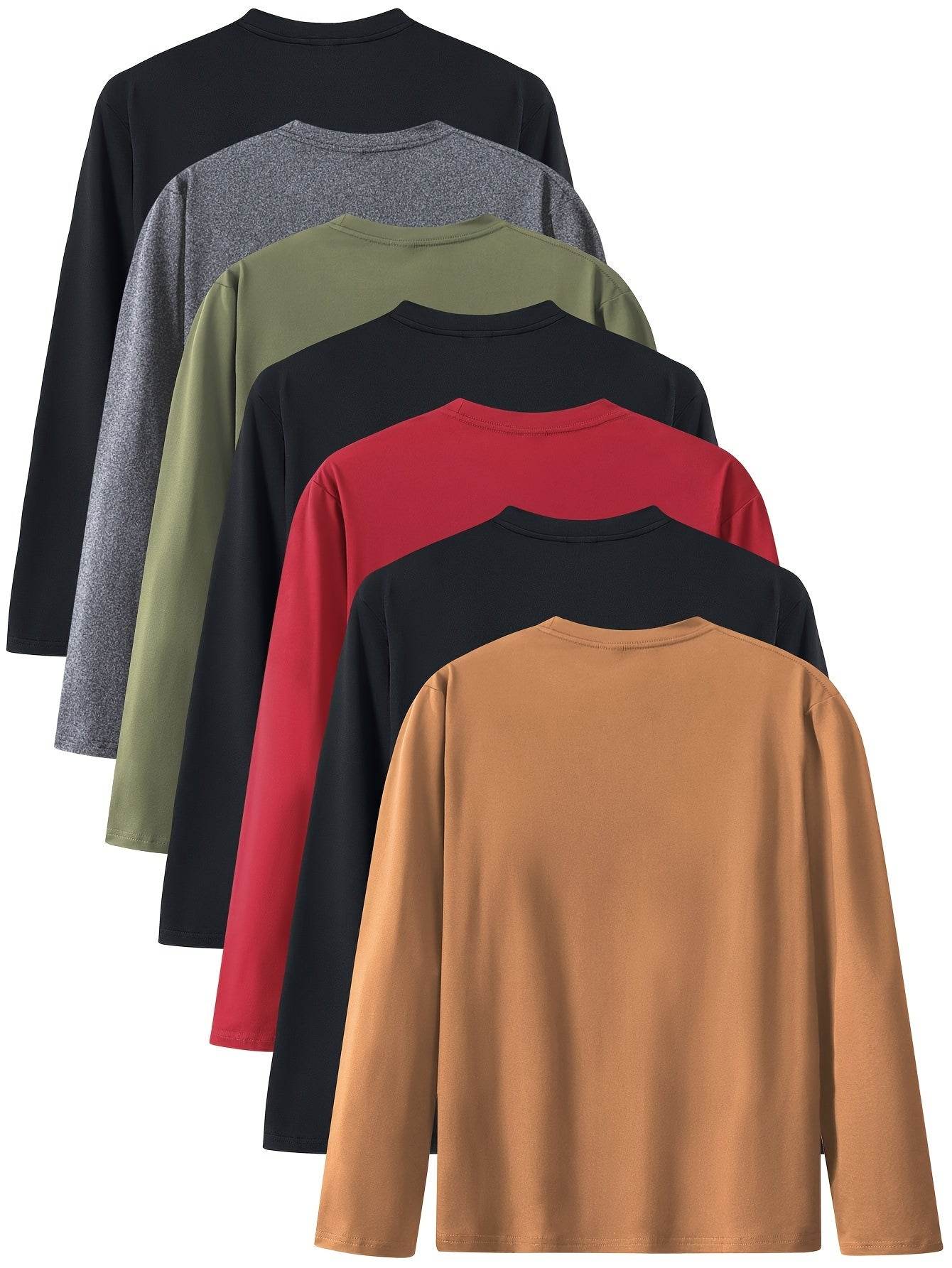 7pcs Men’s Long Sleeve T-Shirts - SnaggIt