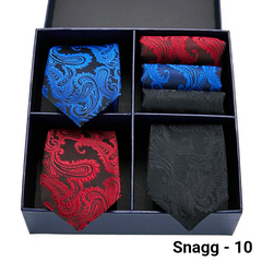 Luxury Men’s Silk Tie Set 3 Style Box