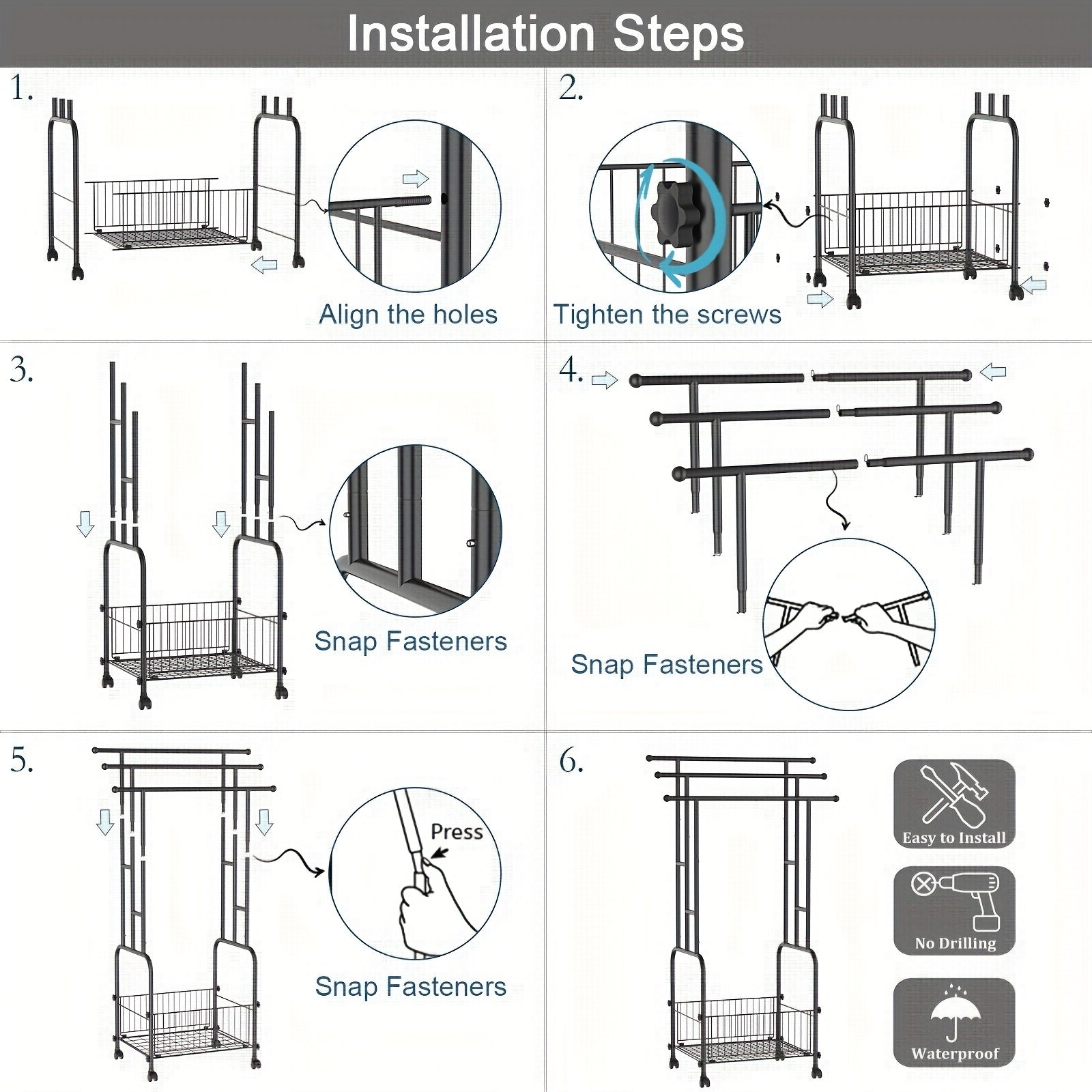 Heavy-Duty 3-Tier Freestanding Towel Rack with Storage Basket by Snagg A Rack