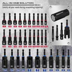 80pcs Magnetic Impact Nut Driver Set - SnaggIt