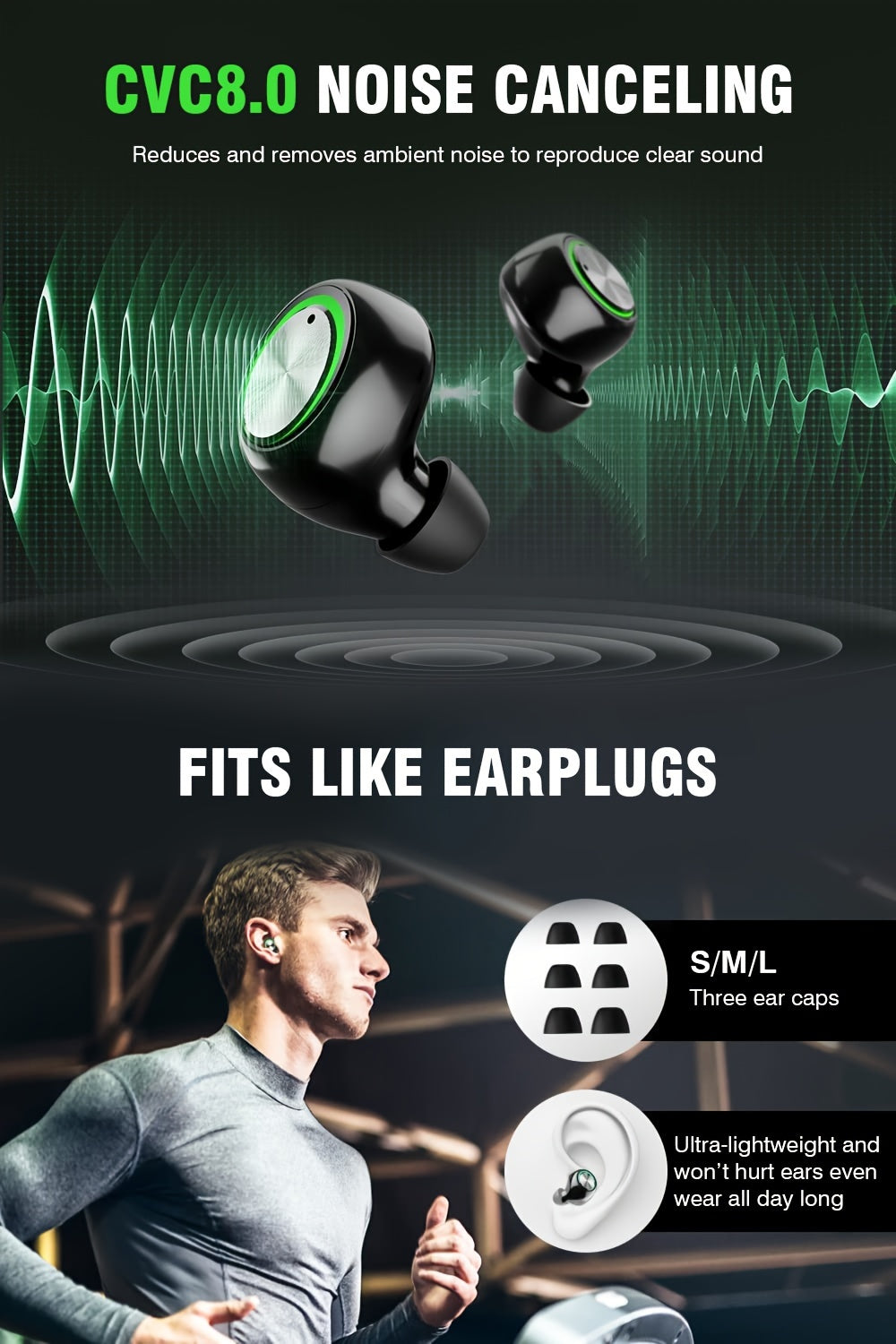 Wireless 5.3 Earbuds | In-Ear Headphones with Charging Case (200H Playtime) by Snagg An EarBud