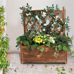 Wooden Raised Planter Box with Trellis by Snagg A Garden Bed