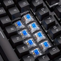 Mechanical Gaming Keyboard Wired USB Hot-Swappable Blue Switches Backlit Gaming Device by Snagg A Keyboard