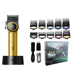Professional 21 Speed Master Clipper – 4600mAh High-Capacity System with DLC "Flx" Blades & Charging Base