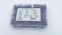 650 Piece M4 Galvanized Screw Set (16–70mm Assorted Sizes) - Pcs combination set - Power Tools Gadget