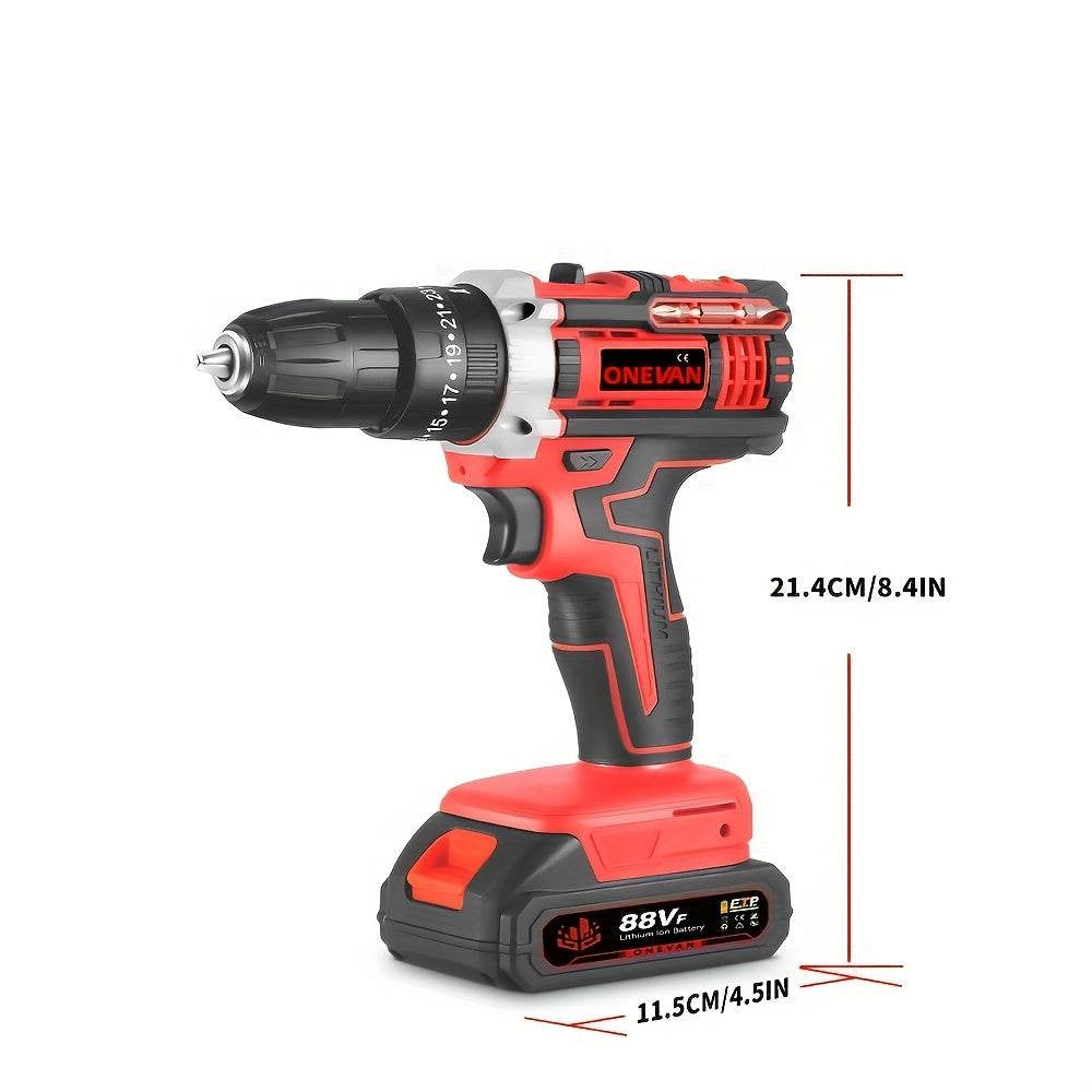 Cordless Electric Impact Drill Kit – 2 Batteries + Toolbox - SnaggIt