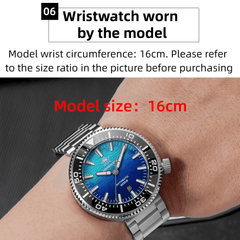Automatic Classic Diver’s Watch – Sapphire Crystal Ceramic Bezel BGW9 Luminous “Fire Cloud” Dial - Men’s Watches