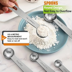 Measuring Cup & Spoon Set Stainless Steel Precision Tools by Snagg A Measuring Set
