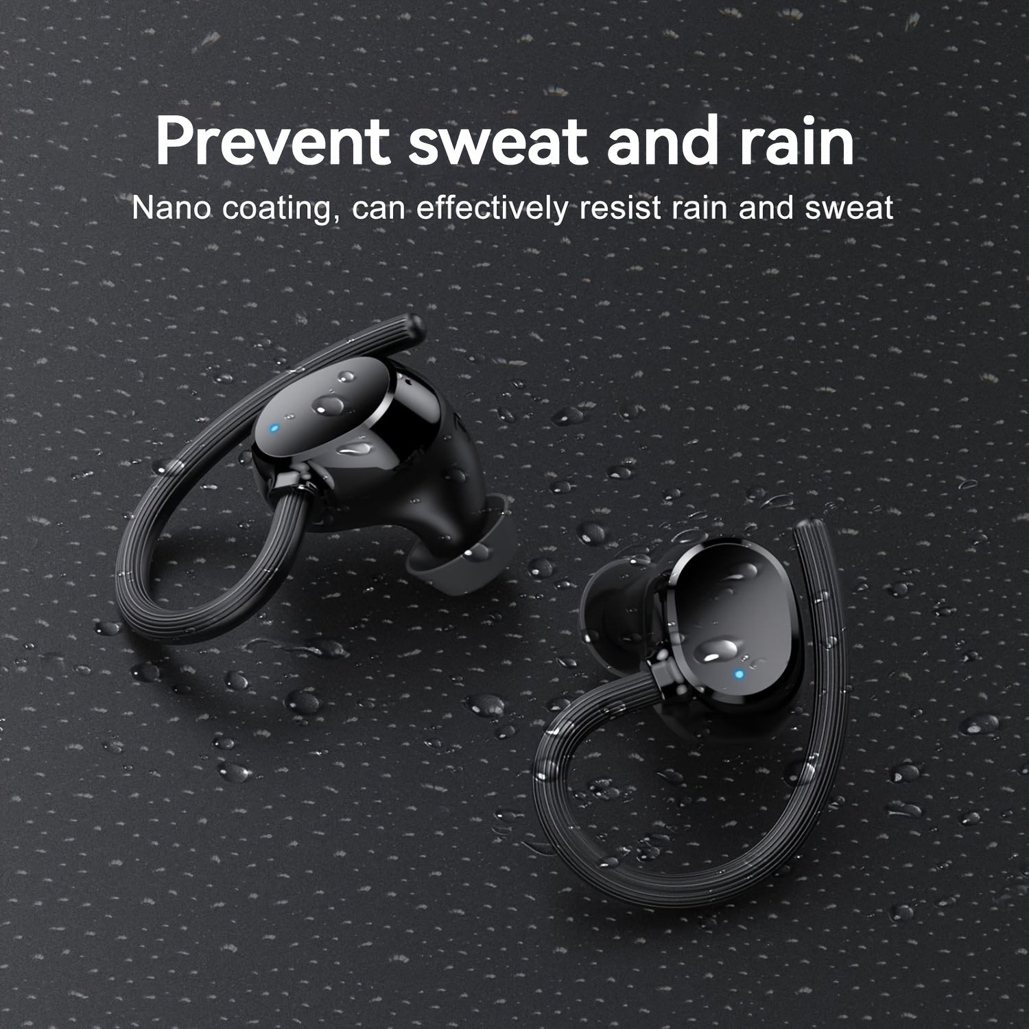 Wireless 5.3 Sports Earbuds | In-Ear Headphones with Hook & Deep Bass (48H Playtime) by Snagg An EarBud