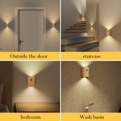 2 Pack Modern Wooden Wall Lamps by Snagg A Wall Light
