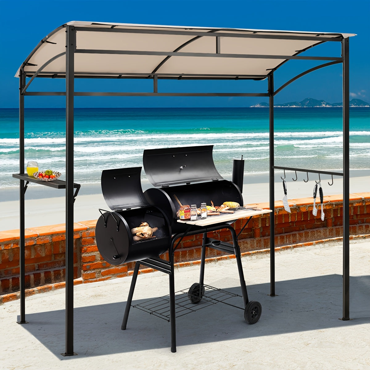 Large BBQ Gazebo Tent with Grill Shelter by Snagg An Umbrella