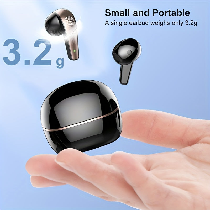 Wireless Earbuds | In-Ear Headphones with Mic, Touch Control & LED Display (40H Playtime) by Snagg An EarBud