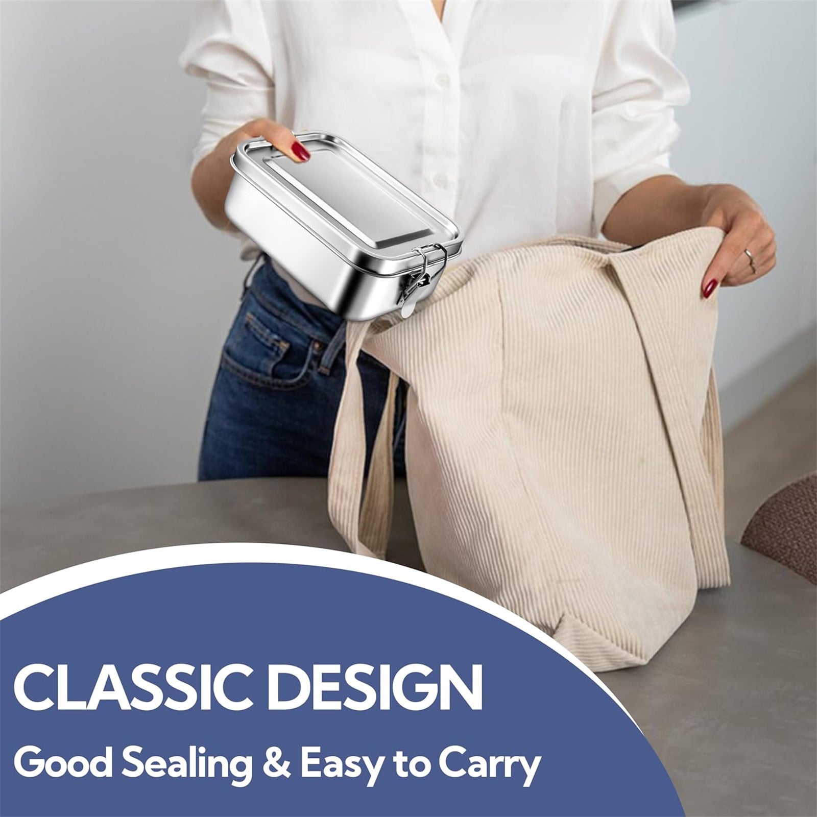 5pcs 850ml Stainless Steel Lunch Box Set by Snagg A Container