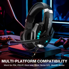 Wired Gaming Headset with Microphone for PC, PS4, PS5, Xbox & Mobile Devices by Snagg A Gaming Headset