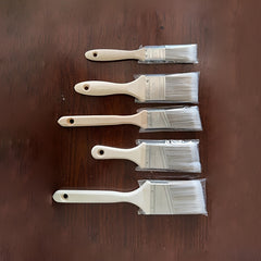 5 Pcs Professional Paint Brush Set - Flat & Angle Brushes - 5pcs - General Hand Tools