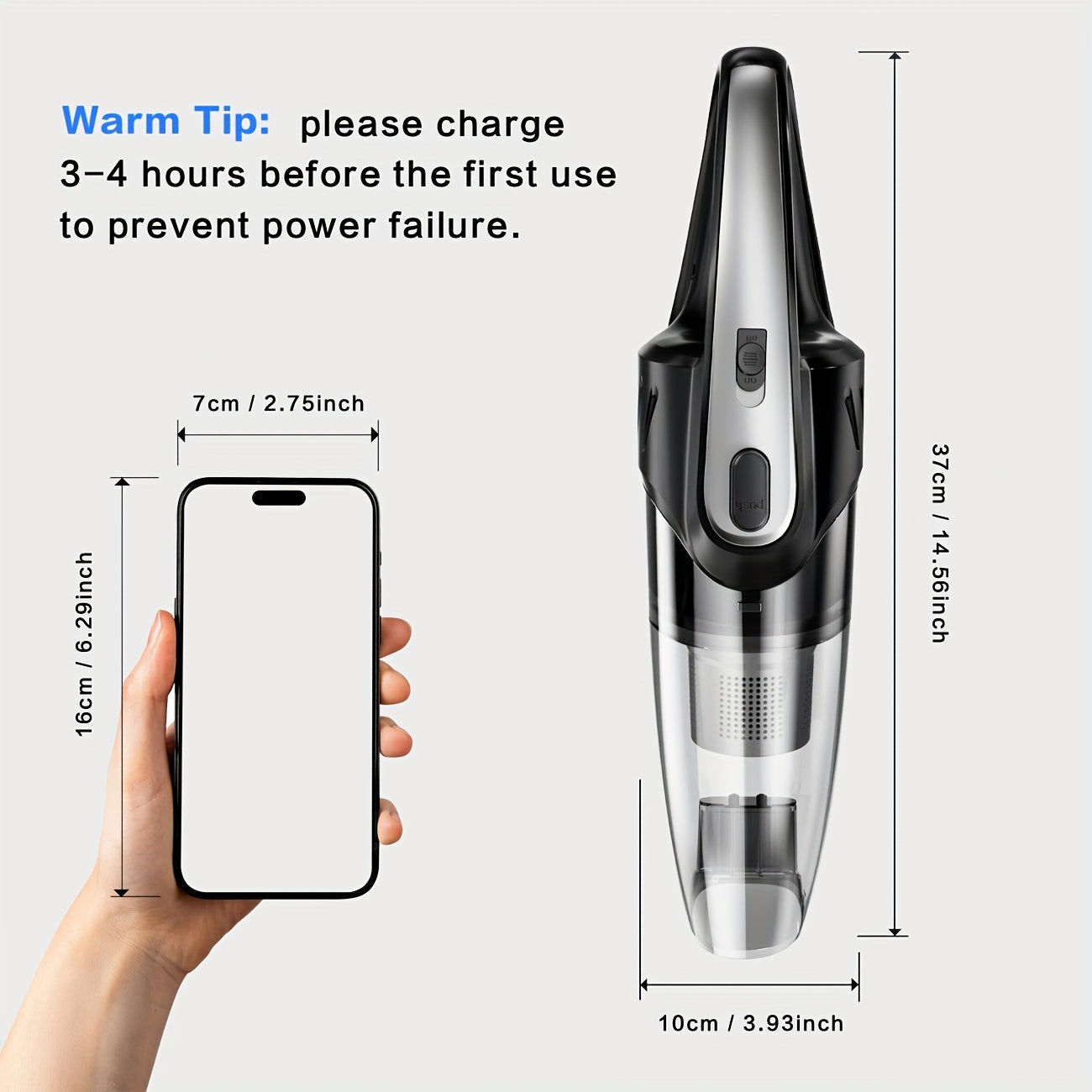 Strong Suction Mini Cordless Vacuum by Snagg A Car Vacuum
