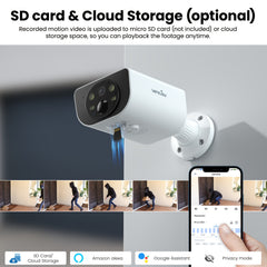 2K Solar Powered Wireless Security Camera Motion Detection & Two-Way Audio by Snagg An Outdoor Camera
