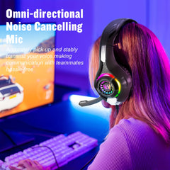 Gaming Headset with Noise Cancelling Microphone for PC, PS4, PS5 & Xbox by Snagg A Gaming Headset