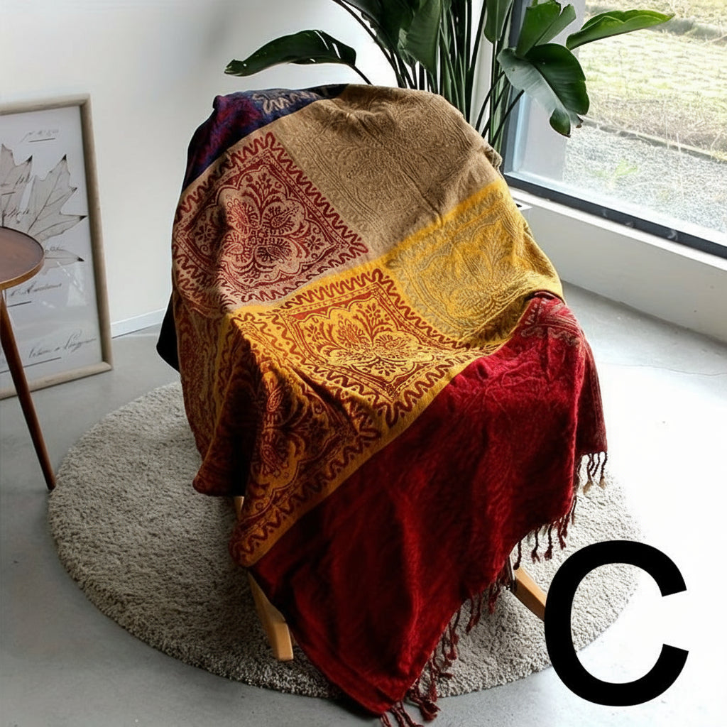 Boho Jacquard Tassel Throw Blanket by Snagg A Throw