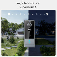HD Wireless Video Doorbell 720P Resolution with Two-Way Audio by Snagg A Doorbell Camera