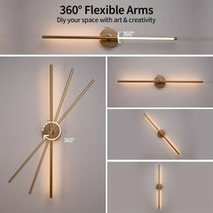 31.5" Battery-Powered Wall Sconce Wireless 360° by Snagg A Wall Light