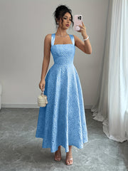 Elegant Sleeveless Maxi Dress with Tie-Back by Snagg A Dress