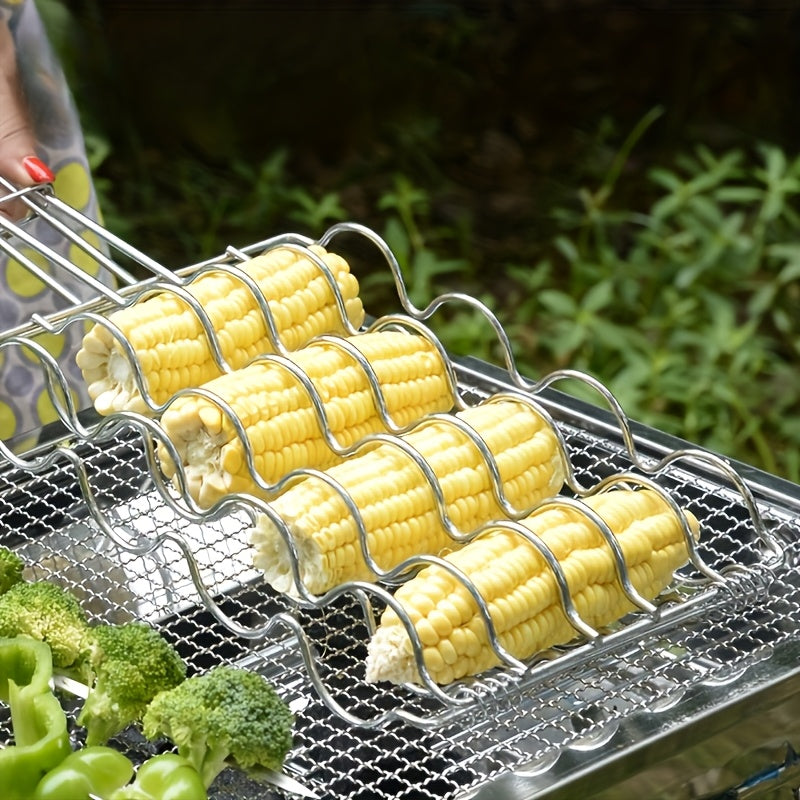 Metal Grill Basket – Corn & Multi Food BBQ Rack by Snagg A Rack