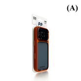 Shockproof Shield Matte Transparent Phone Case - For iPhone 15 Series - A - Orange / Cases & Covers
