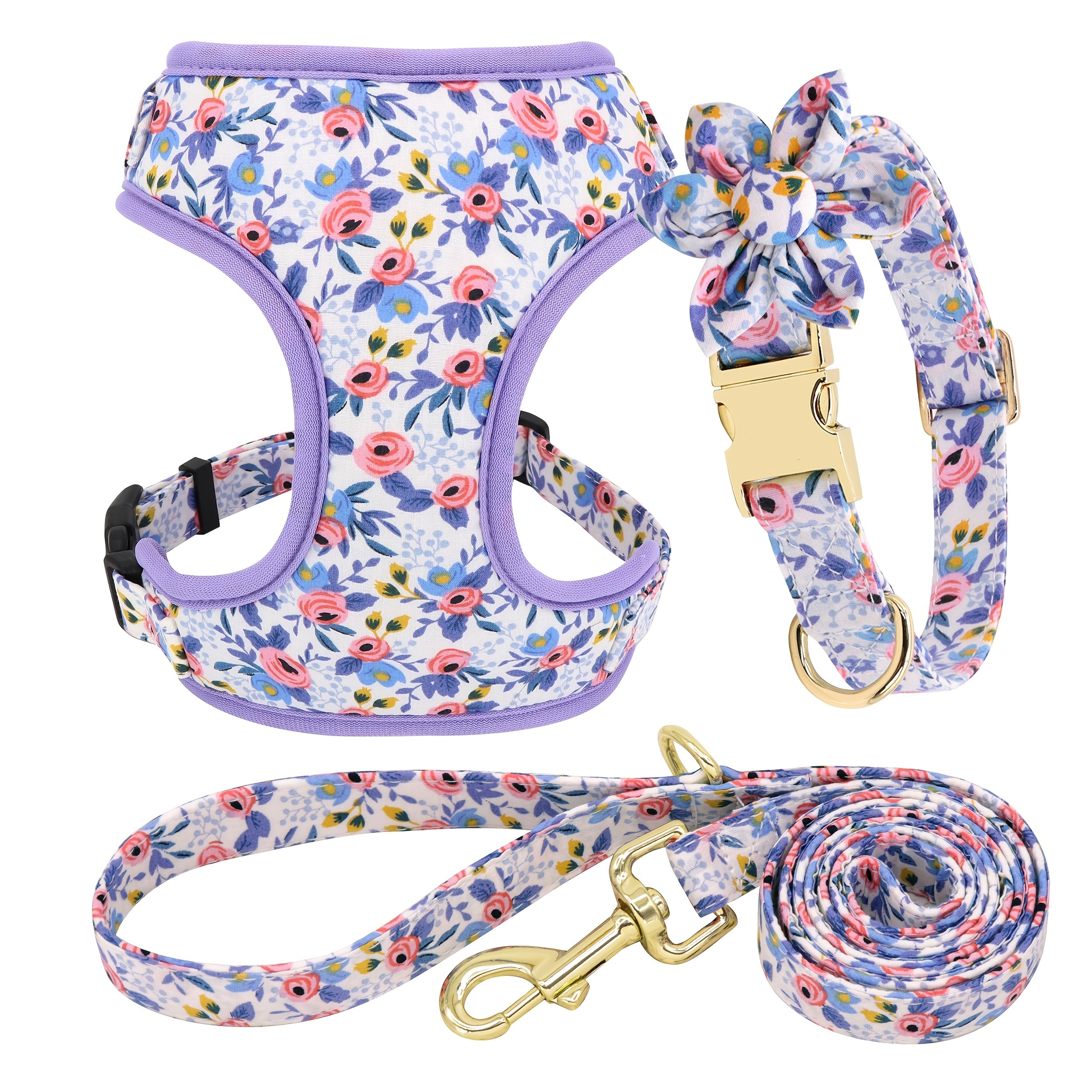 Pet Print Chest Harness 3-in-1 Set by Snagg A Harness