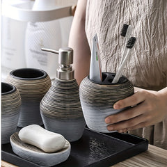 5pcs Ceramic Bathroom Set by Snagg A Bathroom Set