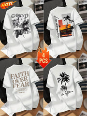 4pcs Men’s Outdoor Sports T-Shirts - SnaggIt