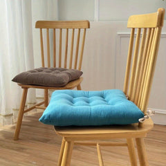 Classic Washable Polyester Chair Pads with Ties – 4 Pack by Snagg A Cushion