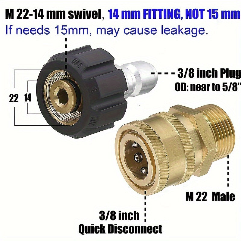 10pcs High Pressure Washer Adapter Set by Snagg A Fitter