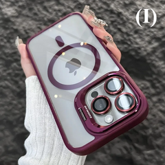 Luxury Magnetic Shockproof Full-Coverage Case - for iPhone 16 Series - I - Red / For 16e - Phone Cases & Covers