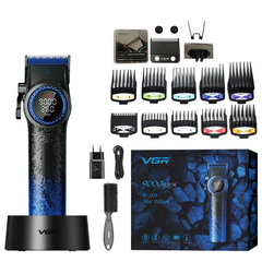 Professional 21 Speed Master Clipper – 4600mAh High-Capacity System with DLC "Flx" Blades & Charging Base
