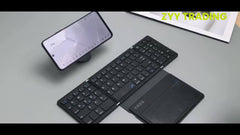 Portable Foldable BT Keyboard with Large Touchpad for Android, Windows, iOS, Mac, PC, Tablet, Phone by Snagg A Wireless Keyboard