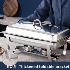 Stainless Steel Buffet Chafing Dish Set by Snagg A Insulated Stove
