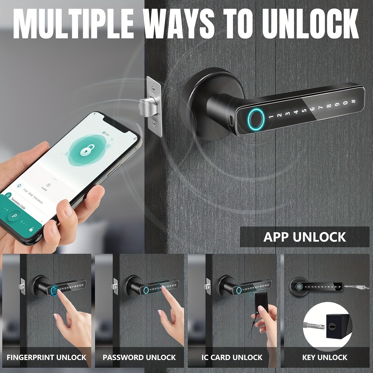 5 in 1 Smart Fingerprint Door Lock by Snagg A Smart Door Lock