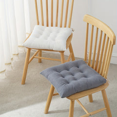 Classic Washable Polyester Chair Pads with Ties – 4 Pack by Snagg A Cushion