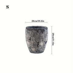 Vintage Fiber Clay Plant Pot with Drainage by Snagg A Pot