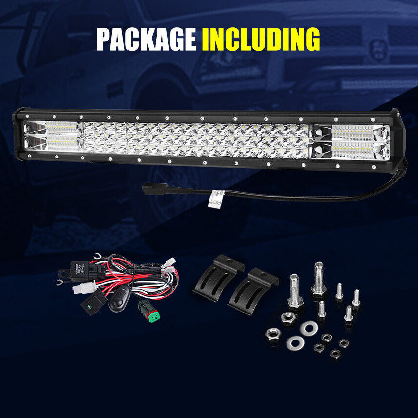 23inch Osram LED Light Bar Spot Flood Driving Offroad Lamp 23’’ 4WD 4x4 - Exterior Accessories