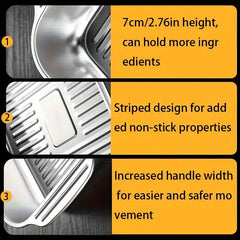 Oversized Heavy Duty Stainless Steel Bakeware with Lid by Snagg A Bakeware