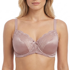Plus Size Floral Lace Minimizer Bra | Underwire Full Coverage Non-Padded All-Day Wear