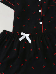 3-Piece - Women’s Cherry Blossom Pajama Set - SnaggIt