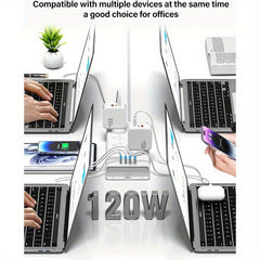 120W Powerboard with 8 Outlets & USB | Fast Charging Surge Protector (1.8m) by Snagg An Extension Cable