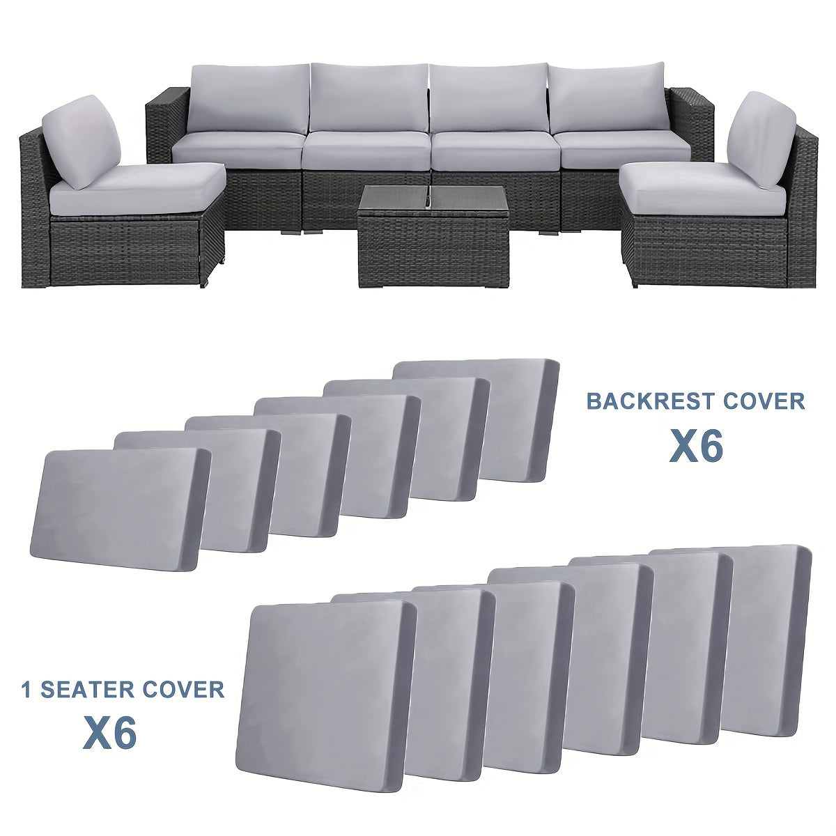 Outdoor Sofa Cushion Cover Set by Snagg A Cushion Cover