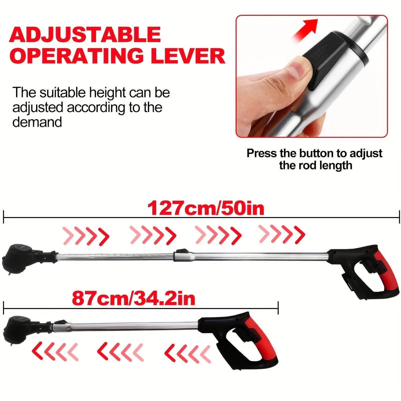 Cordless 21V Lawn Trimmer with Wheels - SnaggIt