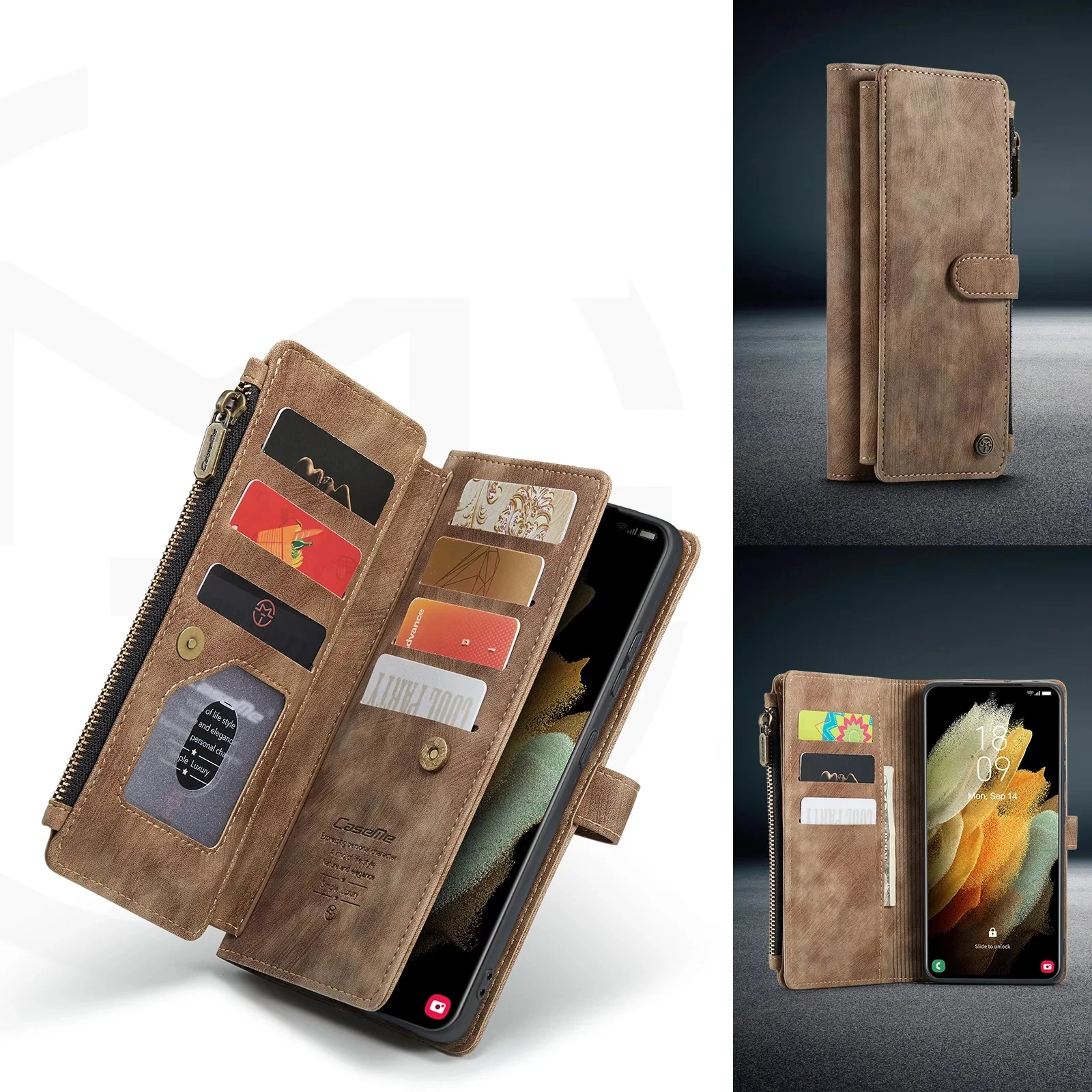 Flip Leather Wallet Case – for Samsung Galaxy S24 Series - Phone Cases & Covers